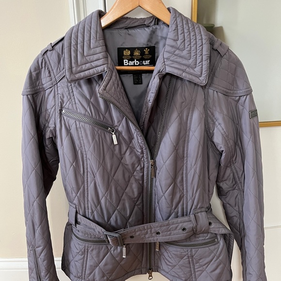 Barbour Womens Quilt Venture Patrol Jacket Sz 8. Gray Lilac Pewter color. NWOT. - Picture 1 of 10